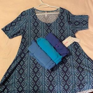 Small Perfect T and 3 pairs of  TC Leggings